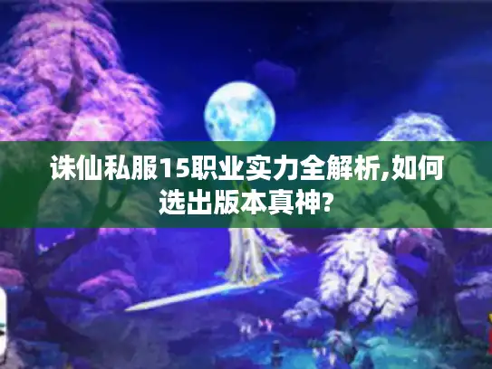 诛仙私服15职业实力全解析,如何选出版本真神?