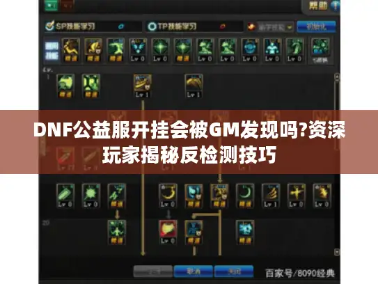 DNF公益服开挂会被GM发现吗?资深玩家揭秘反检测技巧