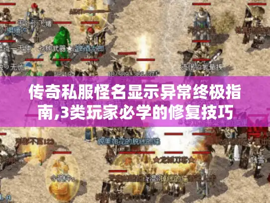 传奇私服怪名显示异常终极指南,3类玩家必学的修复技巧