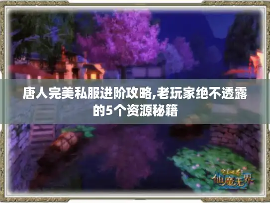 唐人完美私服进阶攻略,老玩家绝不透露的5个资源秘籍