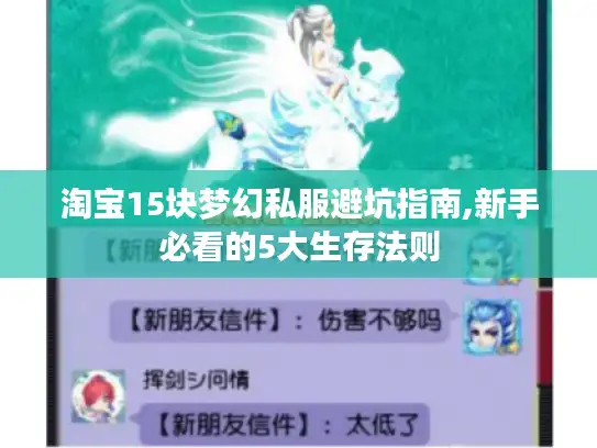 淘宝15块梦幻私服避坑指南,新手必看的5大生存法则