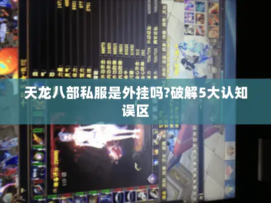 天龙八部私服是外挂吗?破解5大认知误区