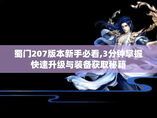 蜀门207版本新手必看,3分钟掌握快速升级与装备获取秘籍 蜀门207版本新手必看,3分钟掌握快速升级与装备获取秘籍