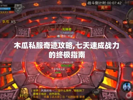 木瓜私服奇迹攻略,七天速成战力的终极指南