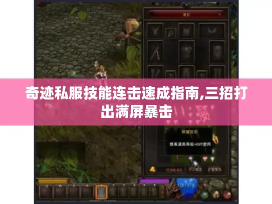 奇迹私服技能连击速成指南,三招打出满屏暴击