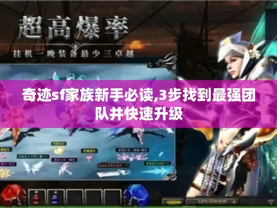 奇迹sf家族新手必读,3步找到最强团队并快速升级
