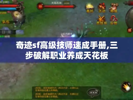 奇迹sf高级技师速成手册,三步破解职业养成天花板