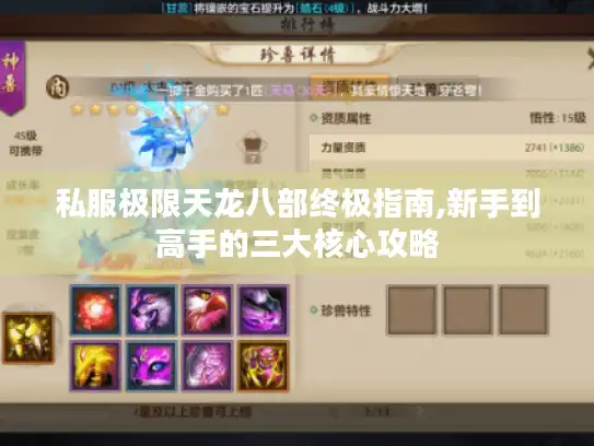私服极限天龙八部终极指南,新手到高手的三大核心攻略 私服极限天龙八部终极指南,新手到高手的三大核心攻略