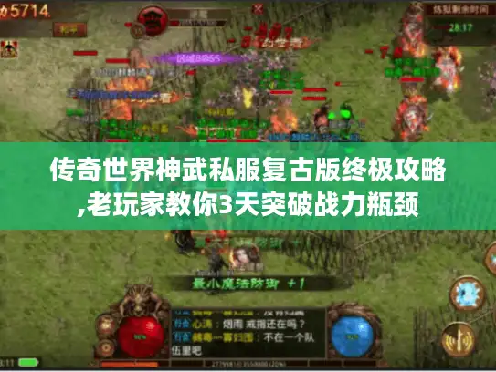 传奇世界神武私服复古版终极攻略,老玩家教你3天突破战力瓶颈