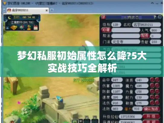 梦幻私服初始属性怎么降?5大实战技巧全解析