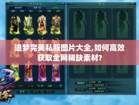 追梦完美私服图片大全,如何高效获取全网稀缺素材?