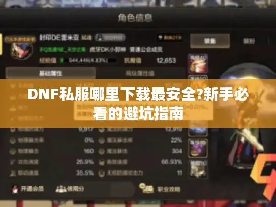 DNF私服哪里下载最安全?新手必看的避坑指南