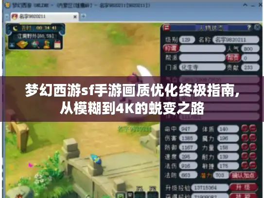 梦幻西游sf手游画质优化终极指南,从模糊到4K的蜕变之路
