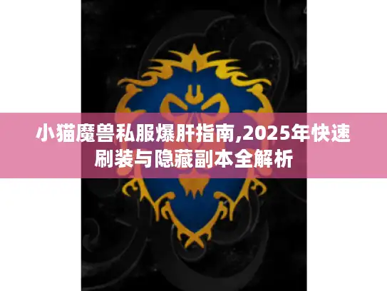 小猫魔兽私服爆肝指南,2025年快速刷装与隐藏副本全解析