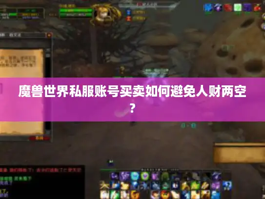 魔兽世界私服账号买卖如何避免人财两空?