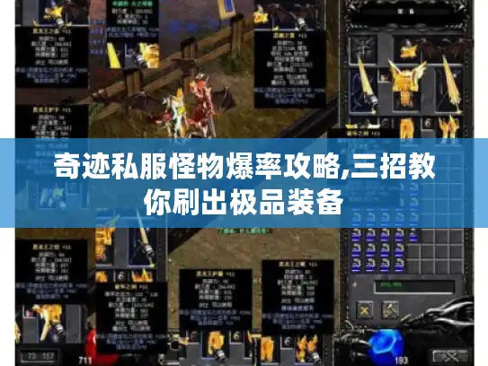 奇迹私服怪物爆率攻略,三招教你刷出极品装备