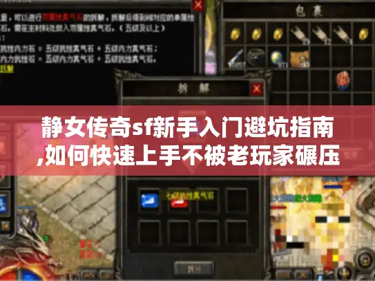 静女传奇sf新手入门避坑指南,如何快速上手不被老玩家碾压?