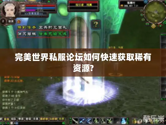 完美世界私服论坛如何快速获取稀有资源?