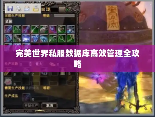 完美世界私服数据库高效管理全攻略