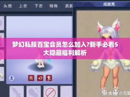 梦幻私服百宝会员怎么加入?新手必看5大隐藏福利解析
