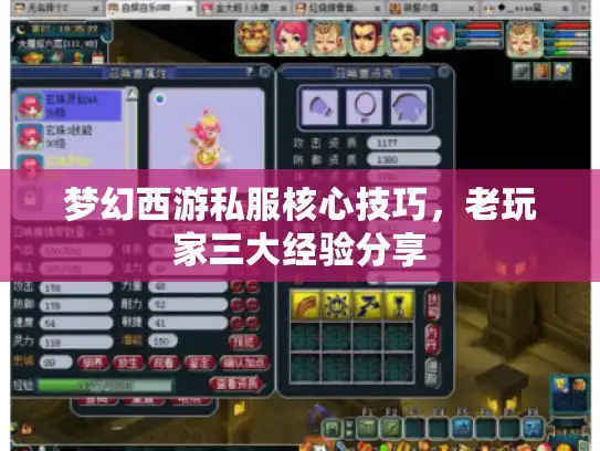 梦幻西游私服核心技巧，老玩家三大经验分享
