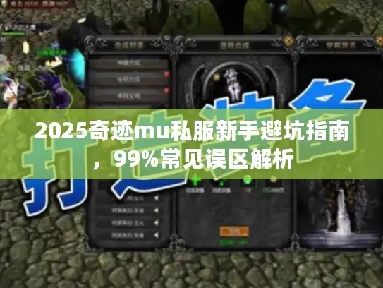 2025奇迹mu私服新手避坑指南，99%常见误区解析