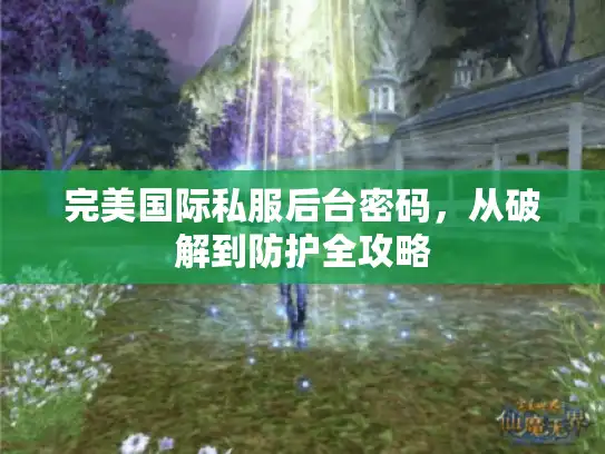 完美国际私服后台密码，从破解到防护全攻略