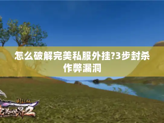 怎么破解完美私服外挂?3步封杀作弊漏洞