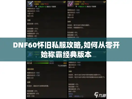 DNF60怀旧私服攻略,如何从零开始称霸经典版本