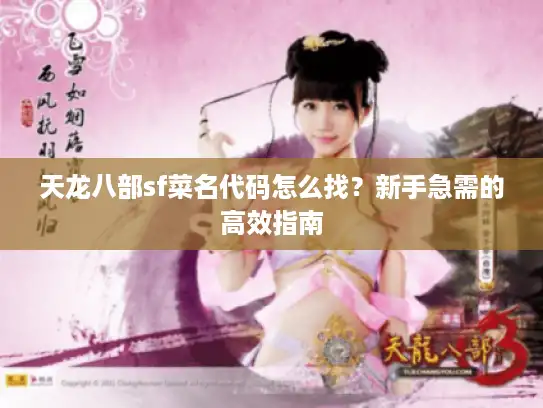 天龙八部sf菜名代码怎么找？新手急需的高效指南