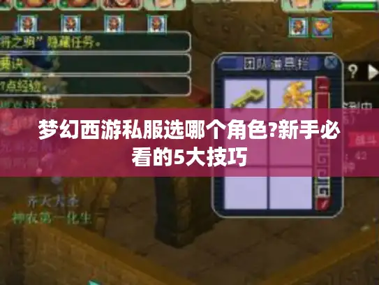 梦幻西游私服选哪个角色?新手必看的5大技巧