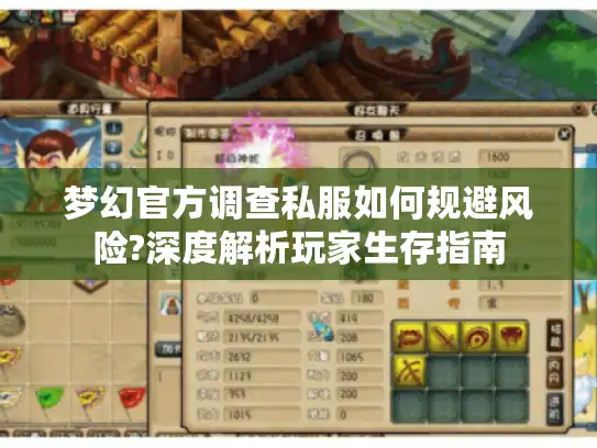 梦幻官方调查私服如何规避风险?深度解析玩家生存指南