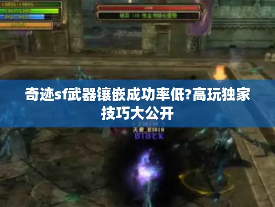 奇迹sf武器镶嵌成功率低?高玩独家技巧大公开