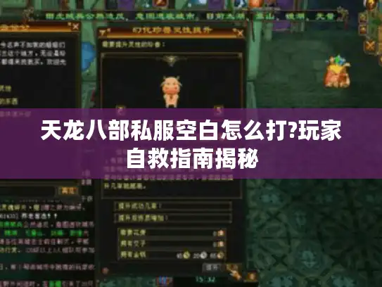 天龙八部私服空白怎么打?玩家自救指南揭秘