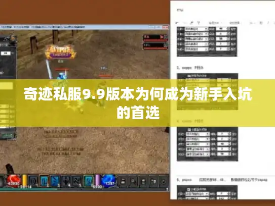 奇迹私服9.9版本为何成为新手入坑的首选