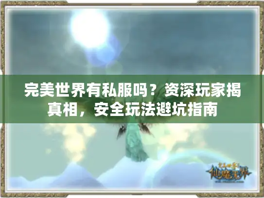 完美世界有私服吗？资深玩家揭真相，安全玩法避坑指南
