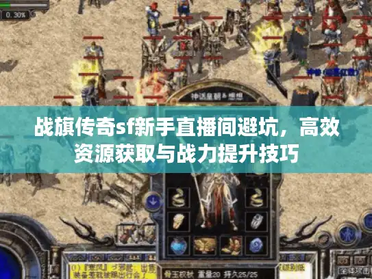 战旗传奇sf新手直播间避坑，高效资源获取与战力提升技巧