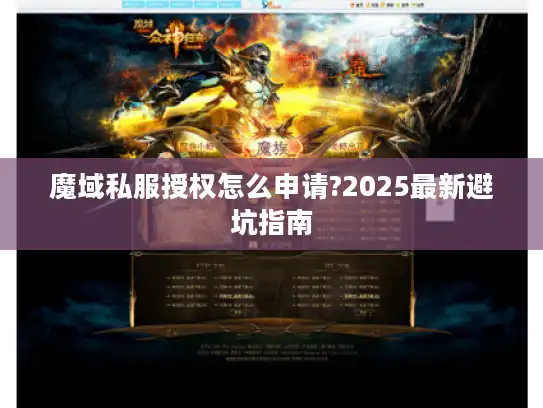 魔域私服授权怎么申请?2025最新避坑指南