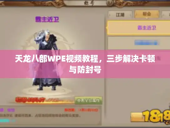 天龙八部WPE视频教程，三步解决卡顿与防封号