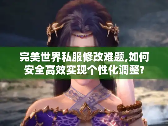 完美世界私服修改难题,如何安全高效实现个性化调整?