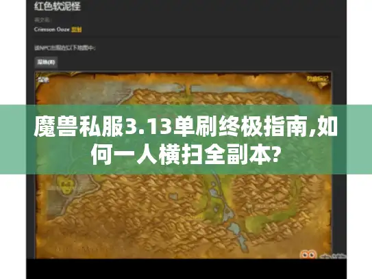 魔兽私服3.13单刷终极指南,如何一人横扫全副本?