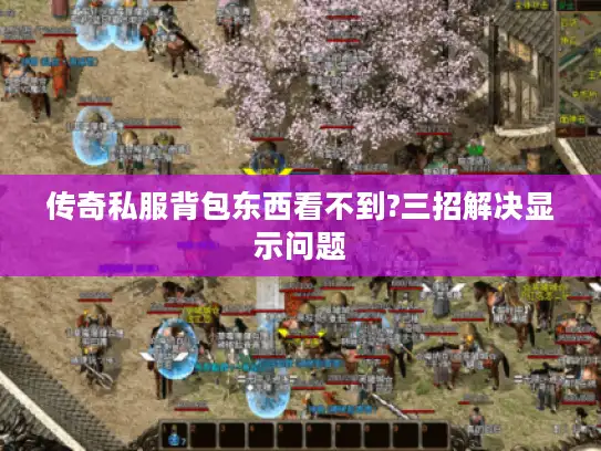 传奇私服背包东西看不到?三招解决显示问题