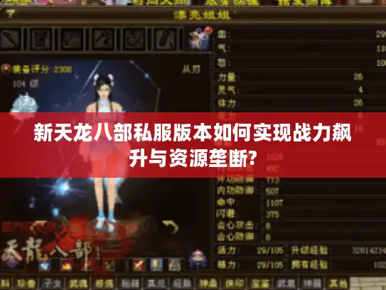 新天龙八部私服版本如何实现战力飙升与资源垄断?