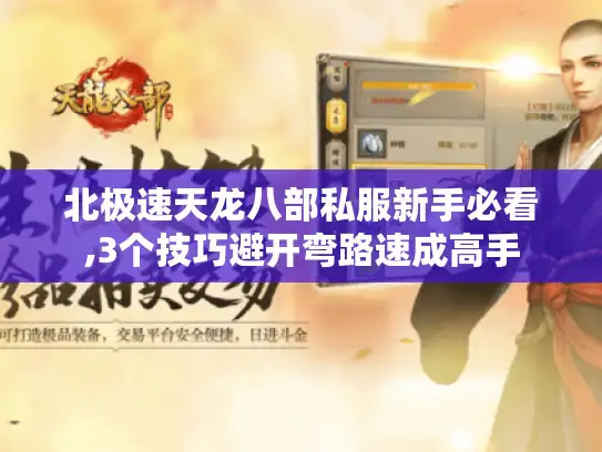 北极速天龙八部私服新手必看,3个技巧避开弯路速成高手