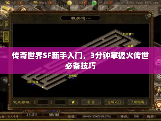 传奇世界SF新手入门，3分钟掌握火传世必备技巧