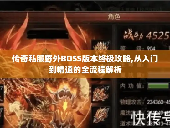 传奇私服野外BOSS版本终极攻略,从入门到精通的全流程解析