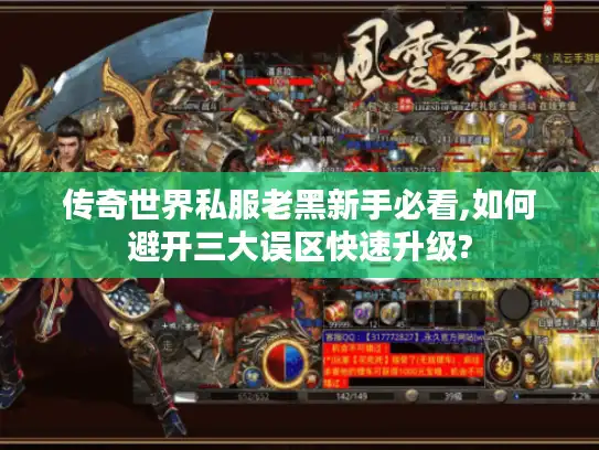 传奇世界私服老黑新手必看,如何避开三大误区快速升级?