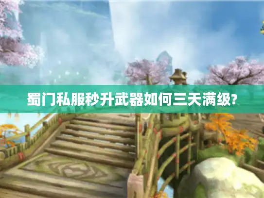 蜀门私服秒升武器如何三天满级?
