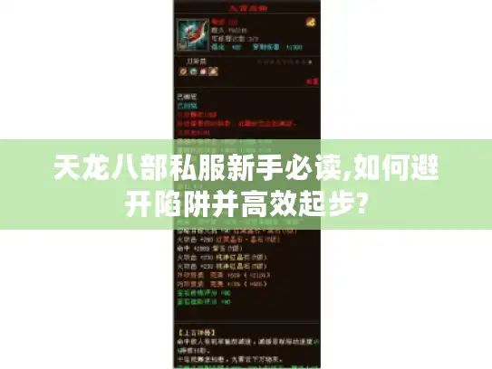 天龙八部私服新手必读,如何避开陷阱并高效起步?