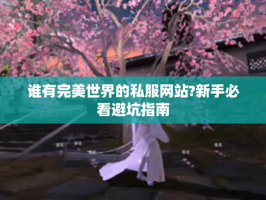 谁有完美世界的私服网站?新手必看避坑指南